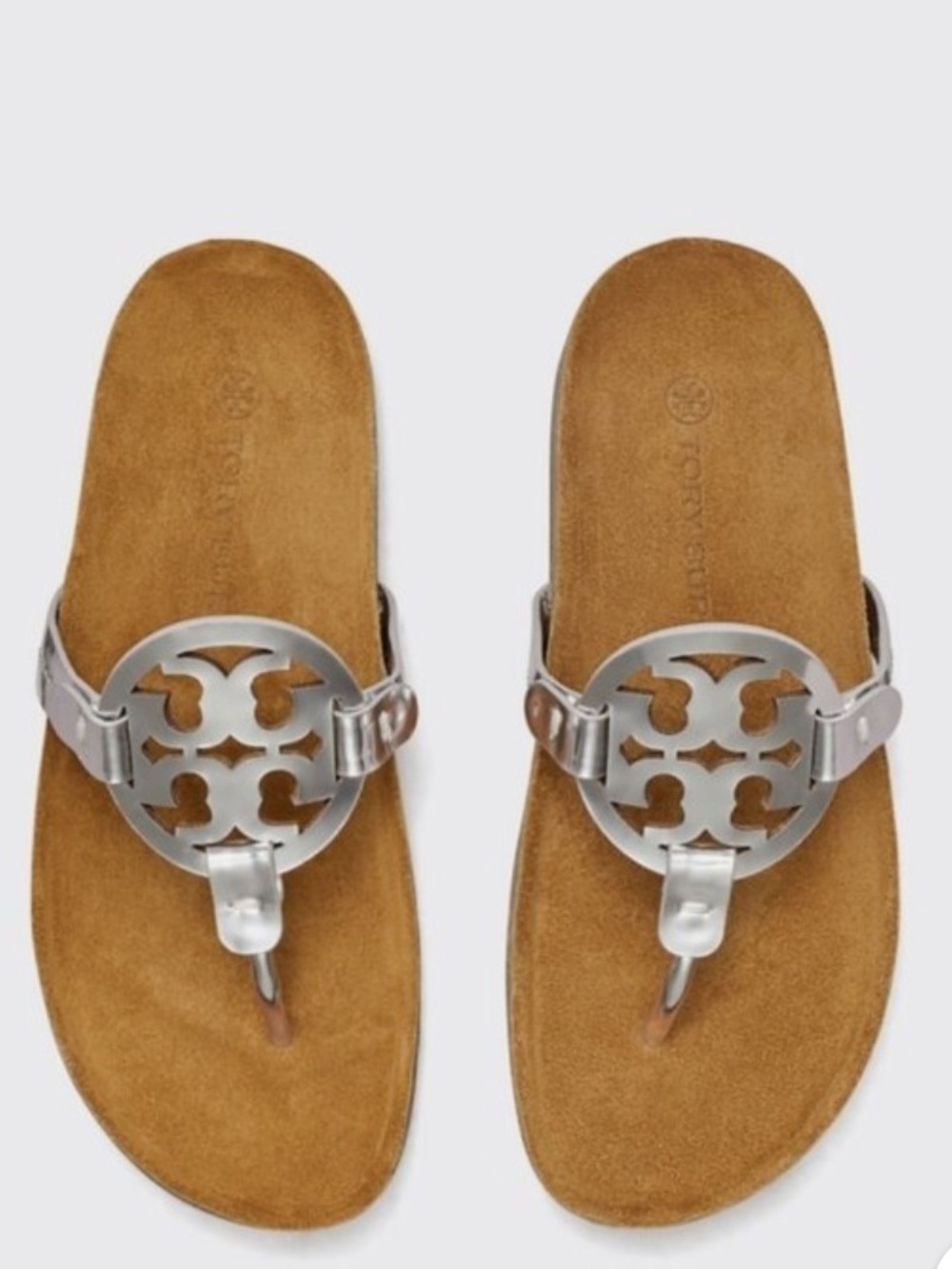 Tory Burch Miller
Cloud Mirror Metallic Calf Leather
Cork Sandals